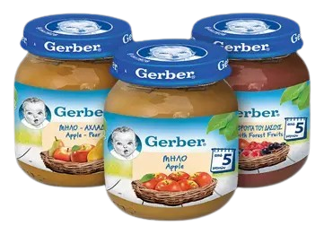 Gerber Έτοιμα Βρεφικά Γεύματα με Φρούτα